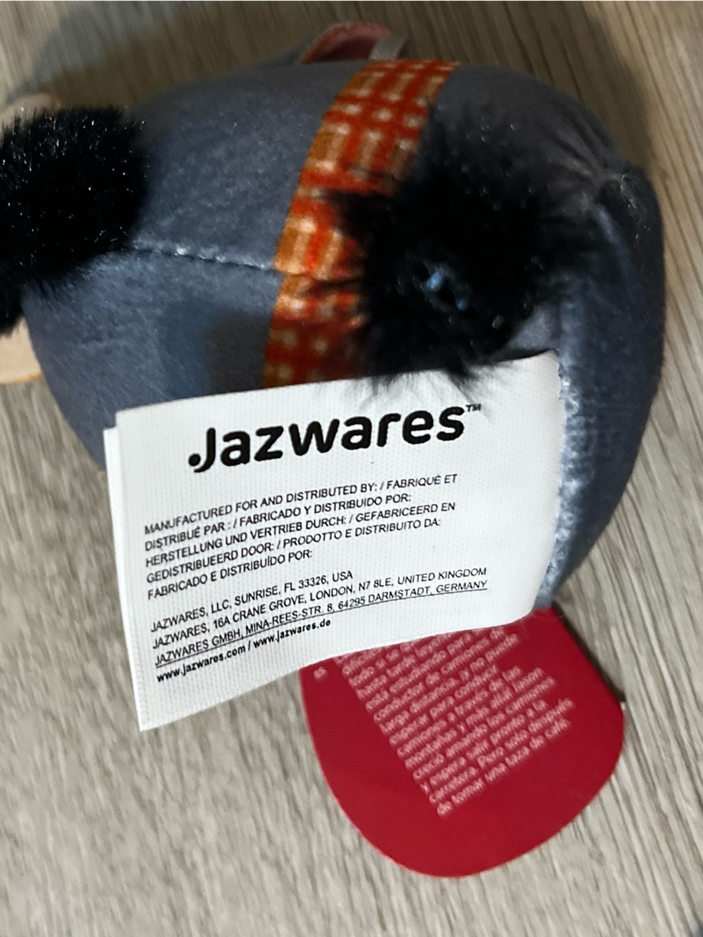 Jazwares Micromallows “Jason” Donkey Mini Plush Gray/White 2023 w/ Tags - Picture 3 of 3